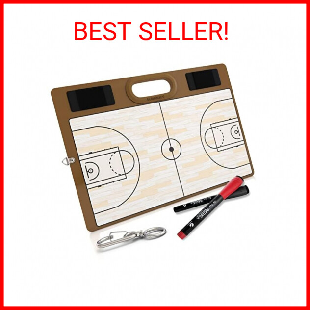 Basketball Dry Erase Board for Coaches 15×10.5 Double Sided Basketball Whiteboar