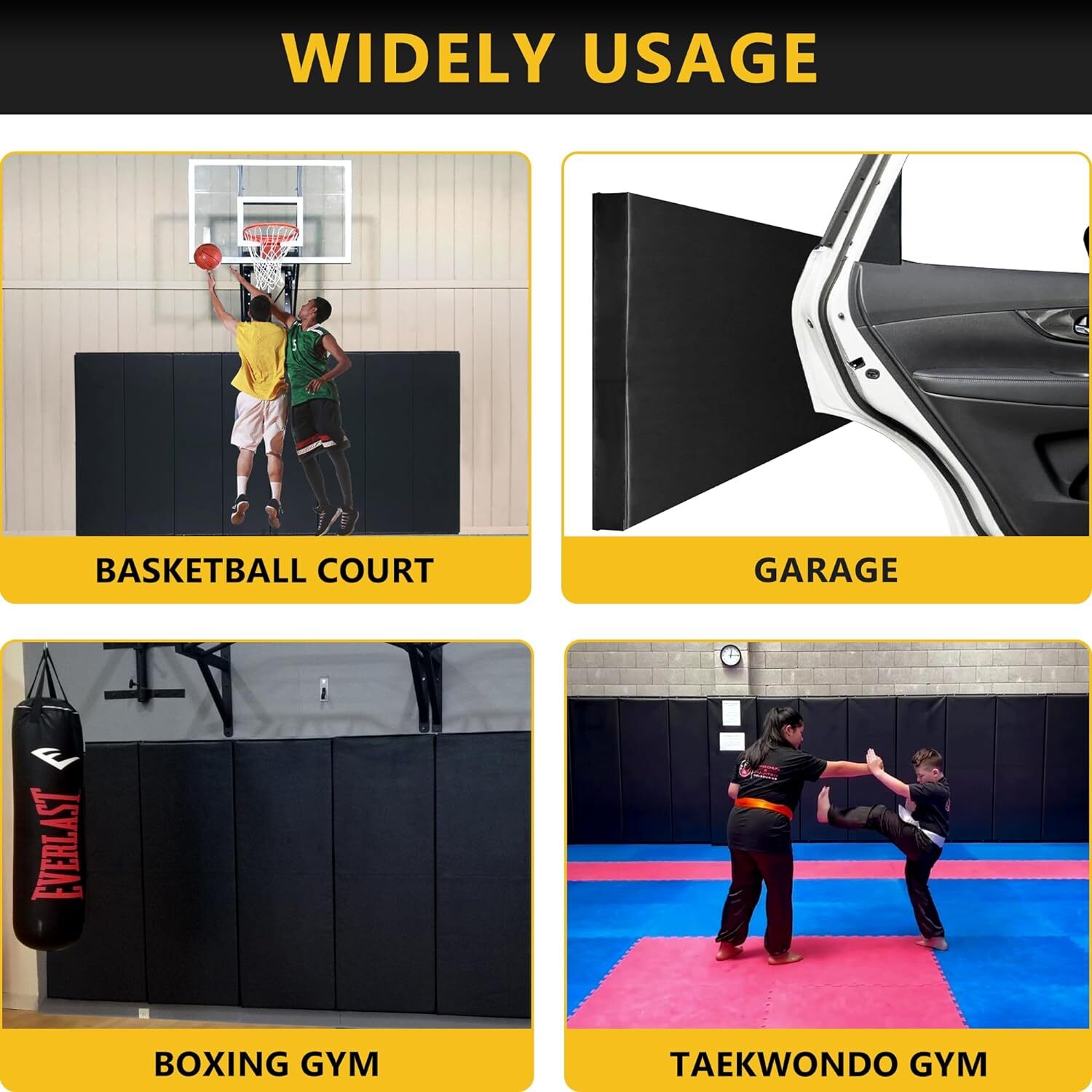 2″ Thick Foam Protection Pad,Gym Basketball-Court Garage Protectors,Gym Wall pad