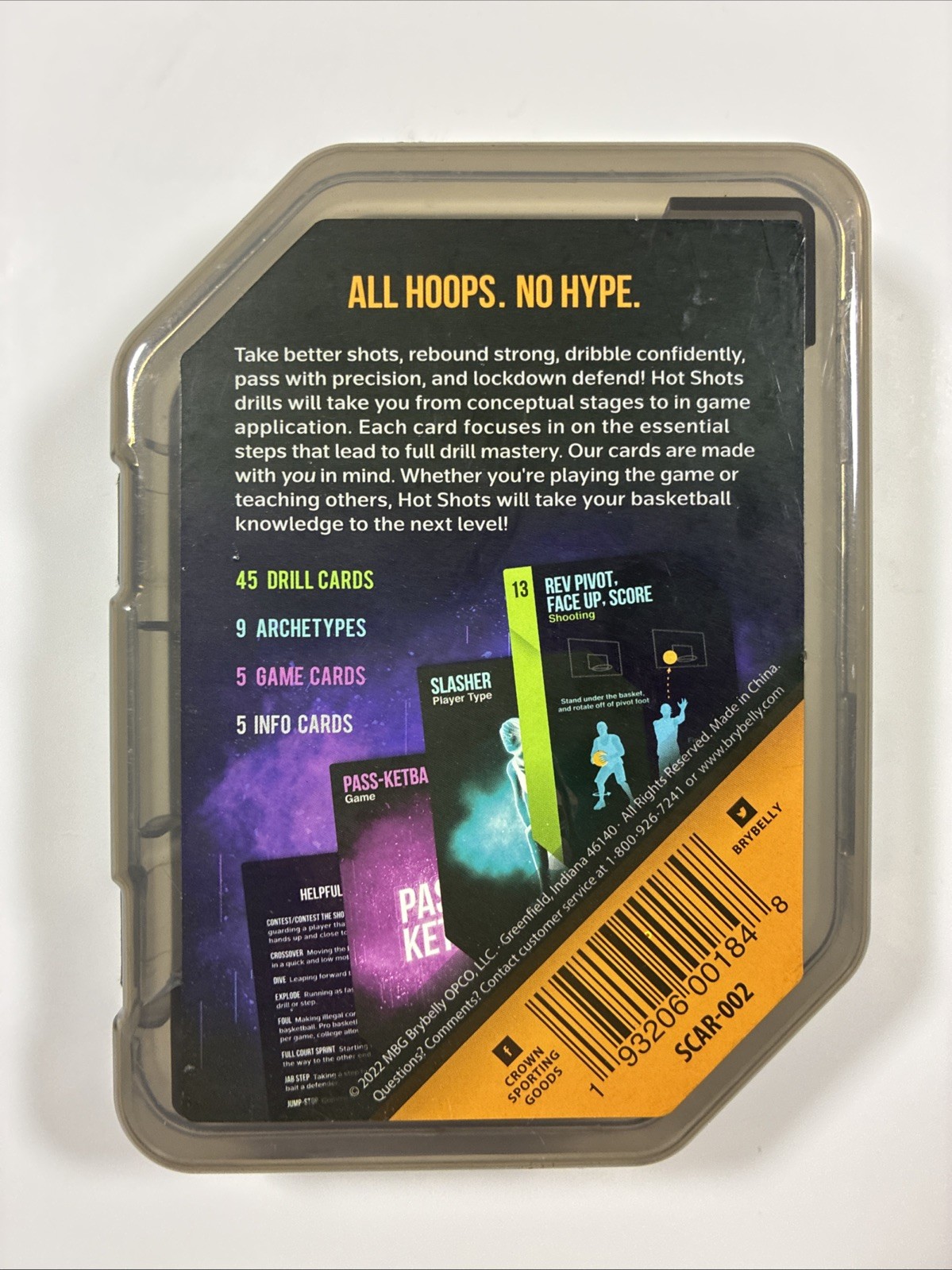 Hot Shots Basketball Drill Cards Deck for All-Around Training Skill Development