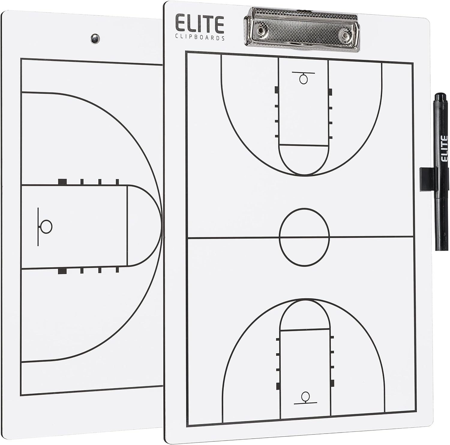 Basketball Coaches Clipboard Dry Erase Whiteboard Double-Sided Marker Included