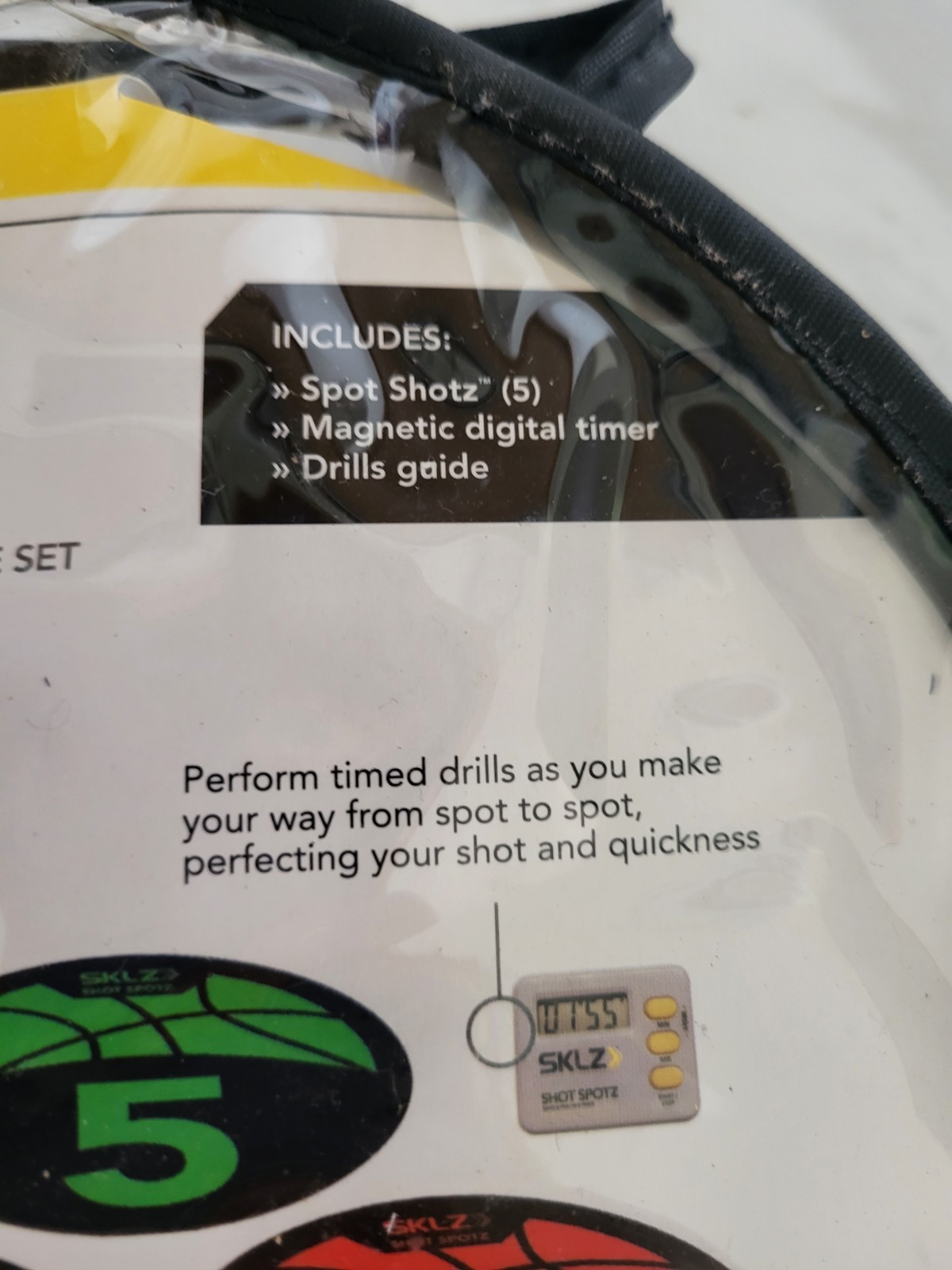 SKLZ Shot Spotz Game Set Basketball Training Markers & Digital Timer