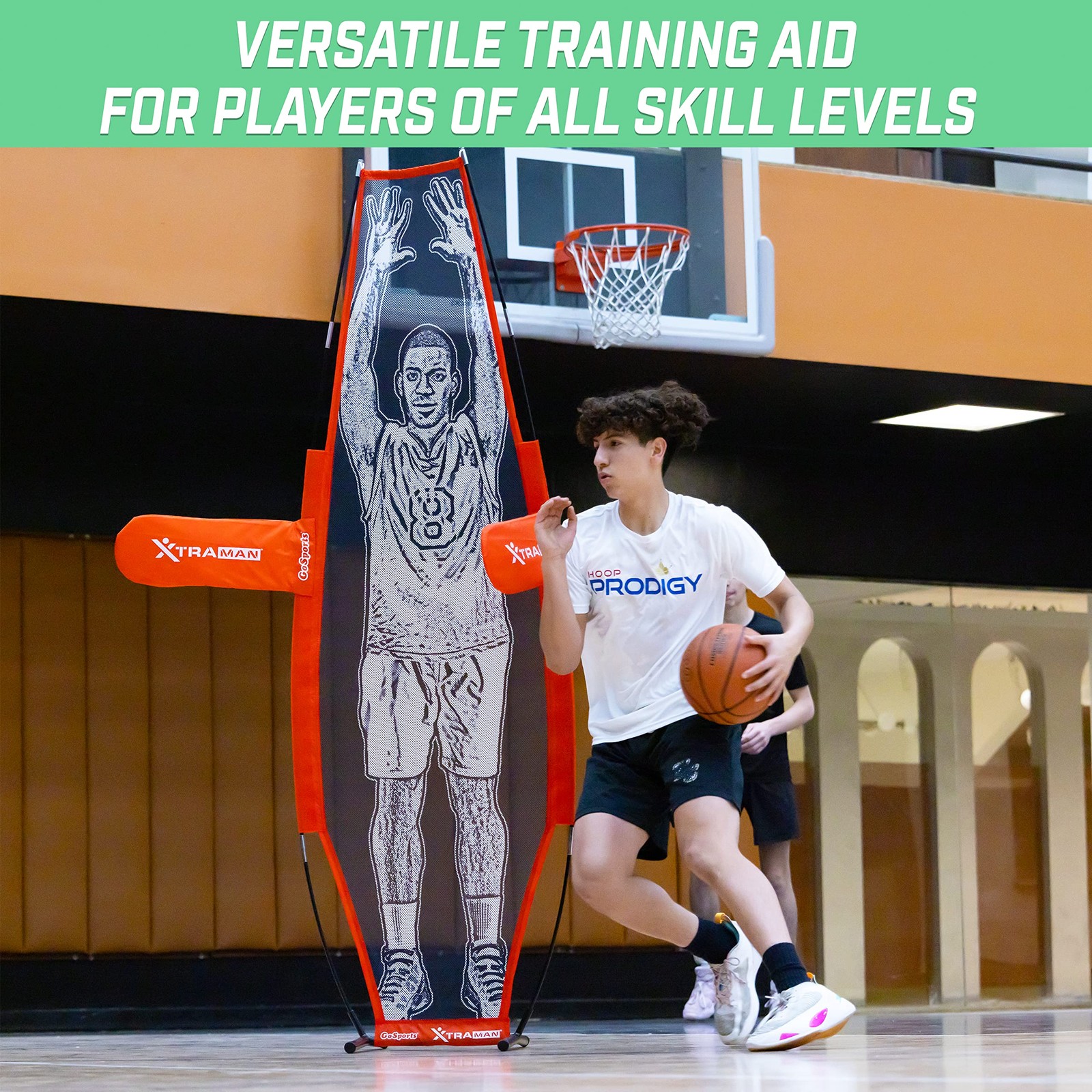 GoSports Basketball Xtraman Dummy Defender Training Mannequin – Huge 7′ Size for
