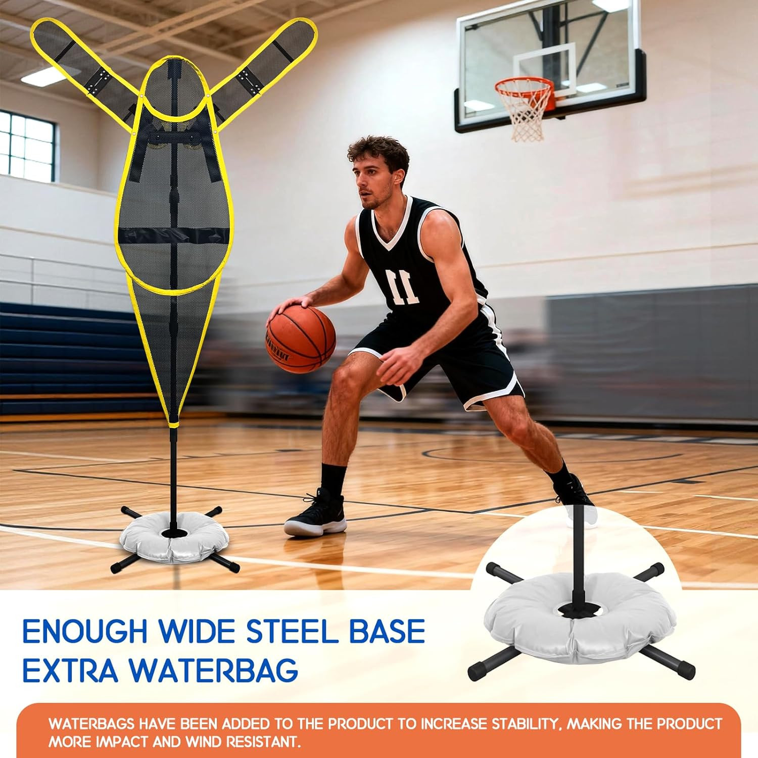Adjustable Basketball Defense Dummy – Portable Training Aid for All Ages