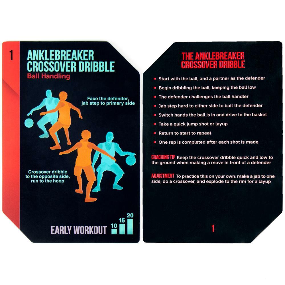 Hot Shots Basketball Drill Cards Deck for All-Around Training Skill Development