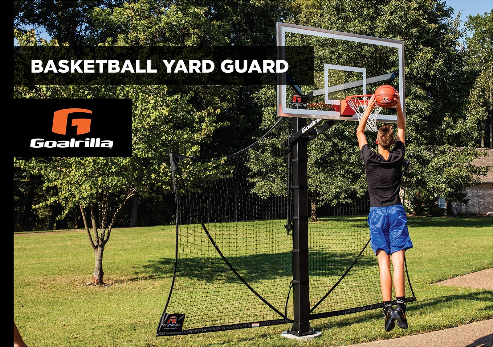 Goalrilla Basketball Yard Guard Easy Fold Defensive Net System Quickly Instal…