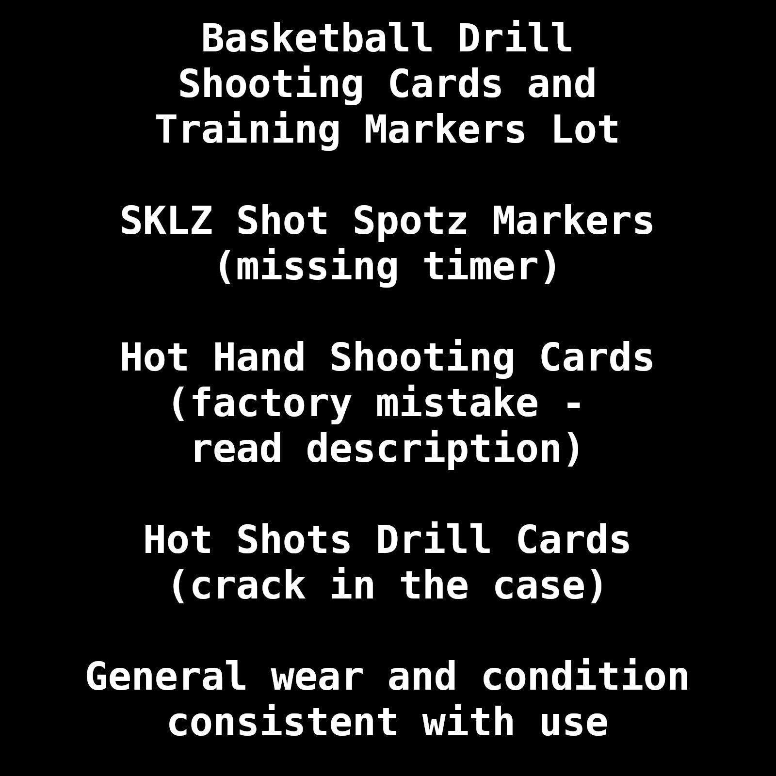 Basketball Drill Shooting Cards Training Markers Lot Sklz Shot Spotz Hot Shots