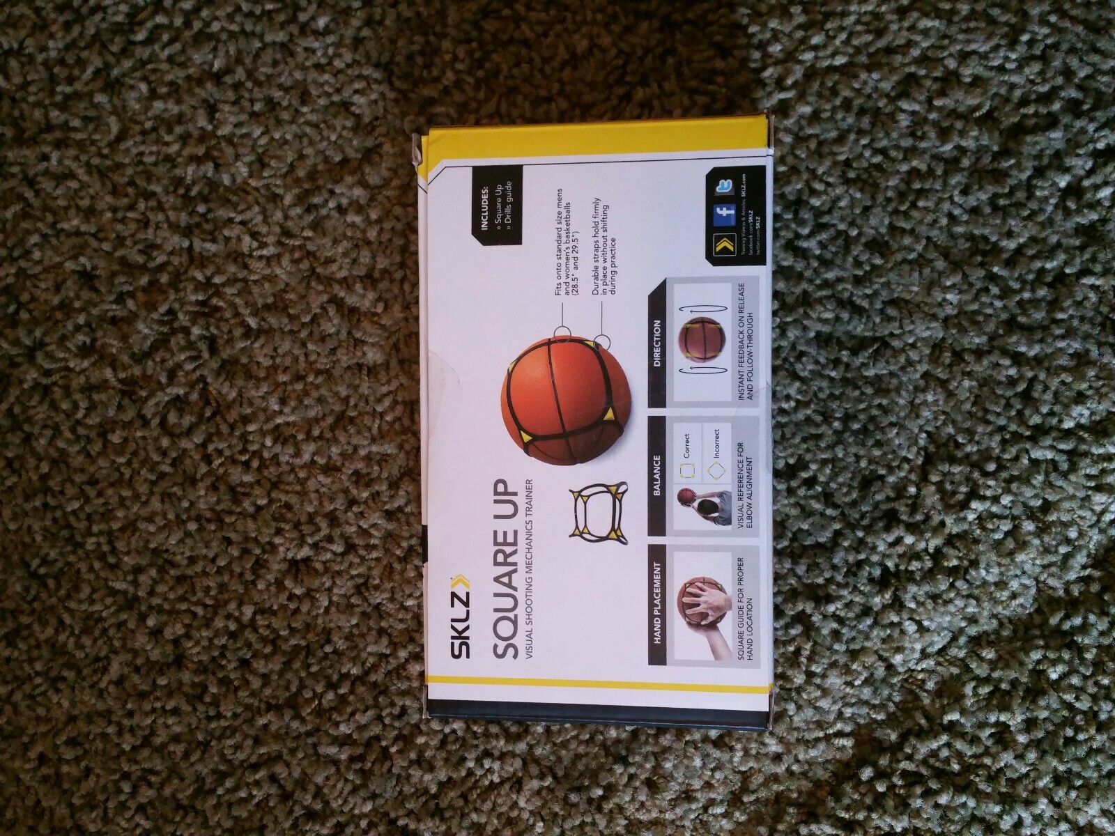 Basketball Visual Shooting Mechanics trainer Hoops NBA NCAA SKLZ Square Up new