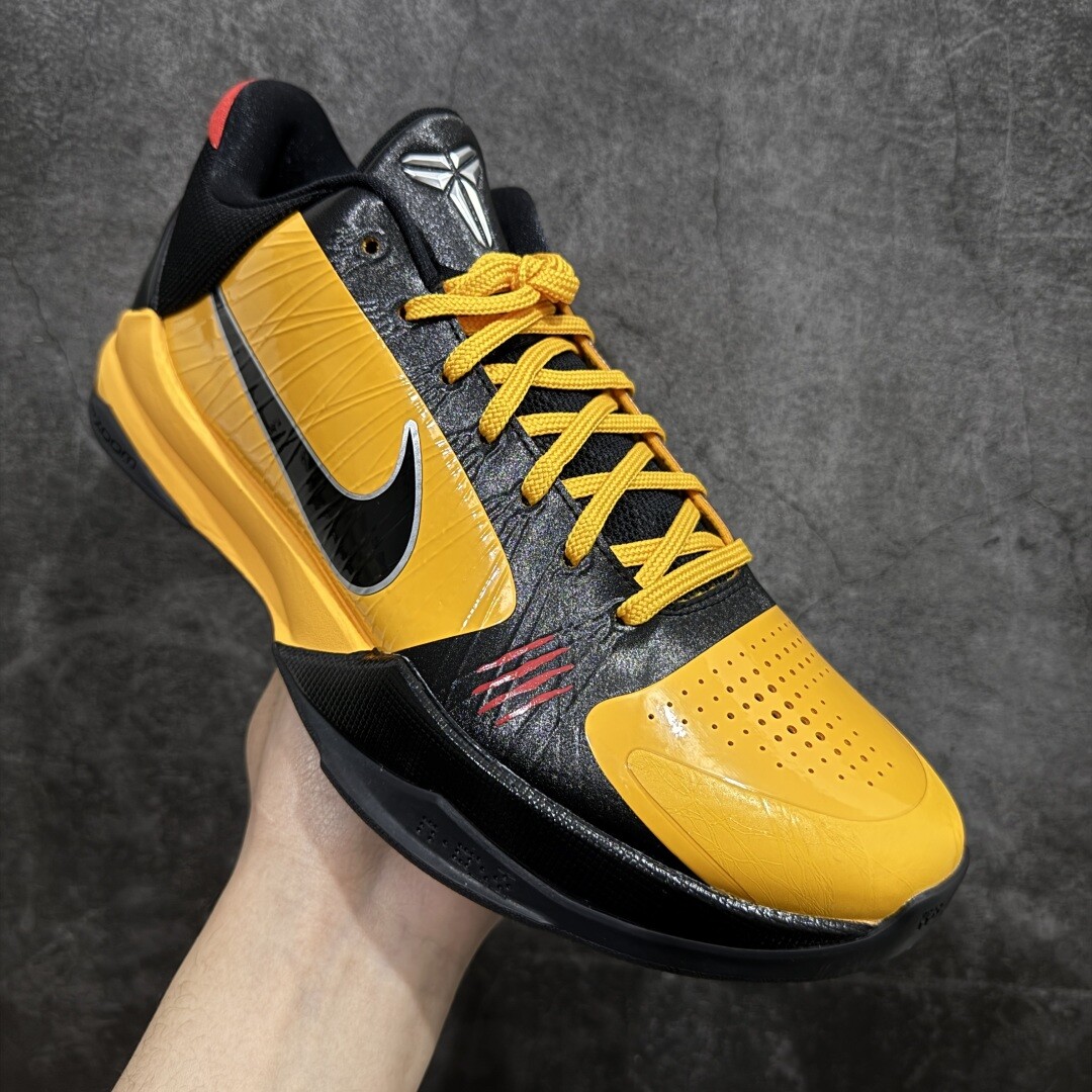 New NK Zoom Kobe ZK5 “Bruce Lee” CD4991-700 Yellow Mens Athletic Shoes Authentic