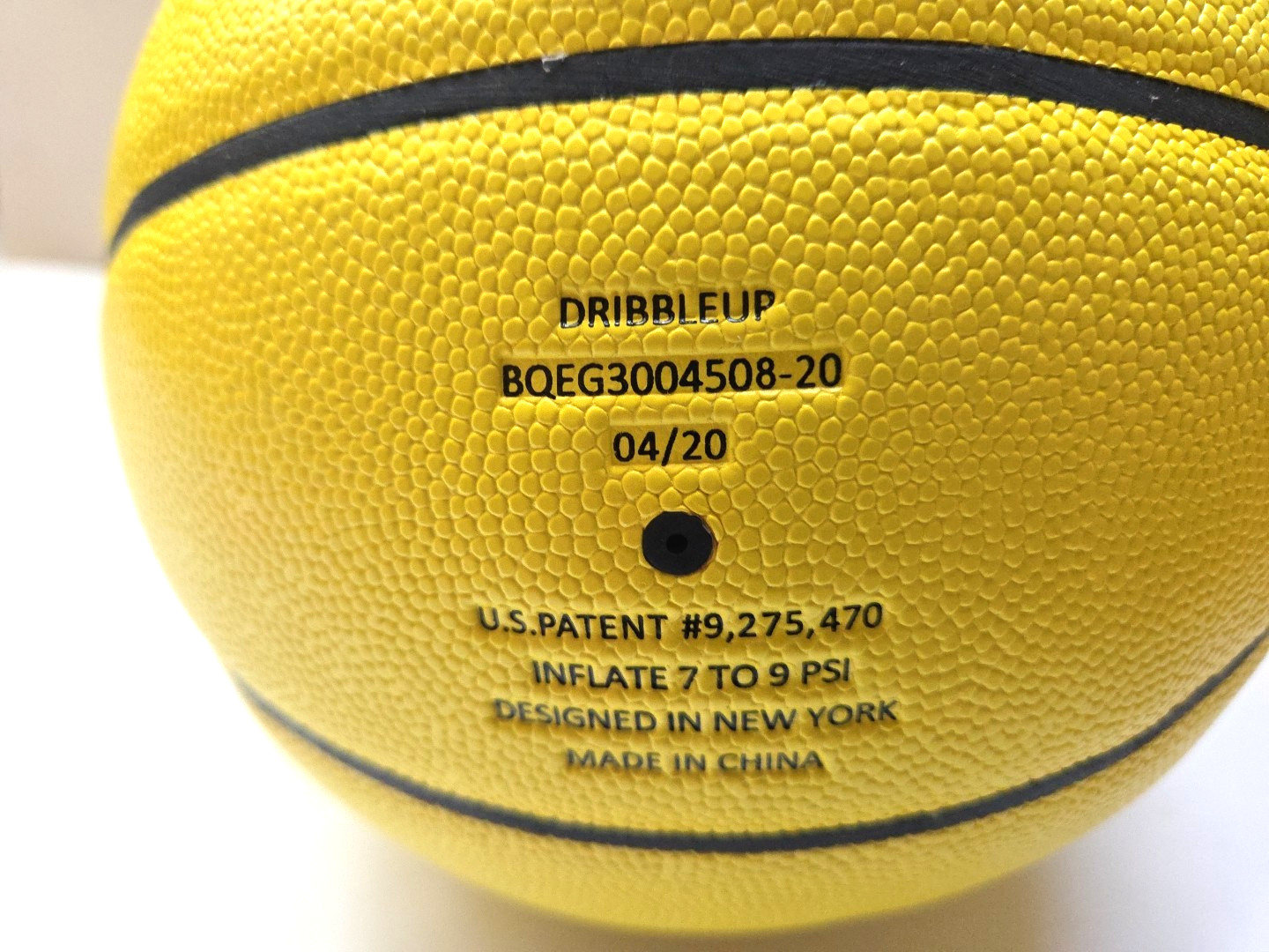 Dribble Up Yellow Smart Basketball Junior Size 28.5 Indoor/Outdoor Ball Only