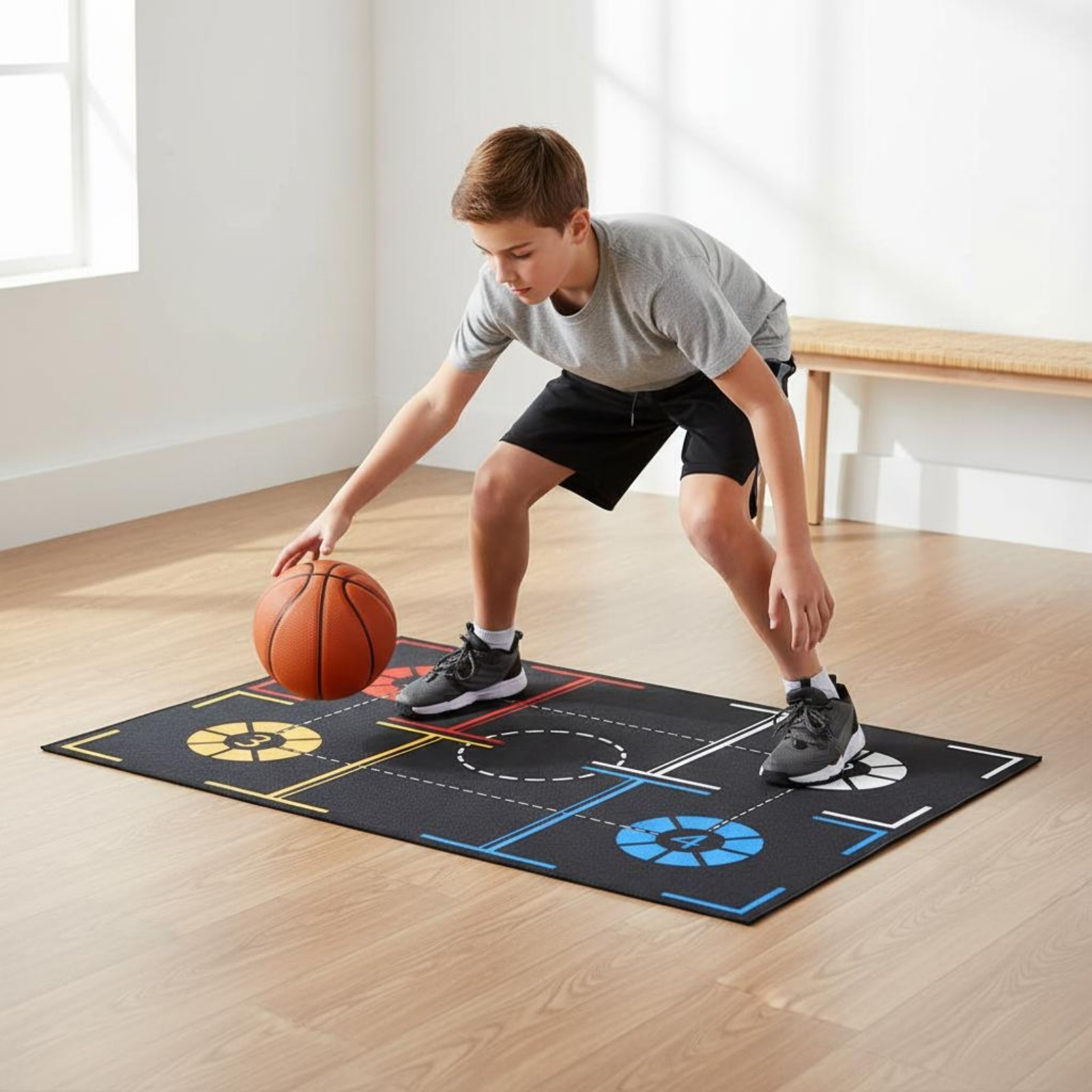 Quiet Hoop Training Mat Long-Lasting Hoop Foot Training Mat Lightweight