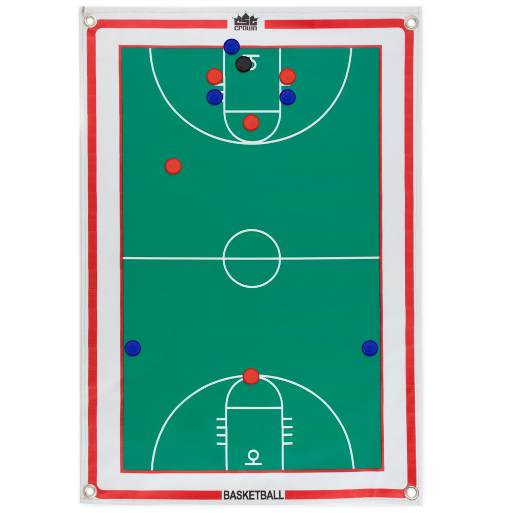 Basketball Magnetic Roll-up Two-Sided Strategy Board with Magnets