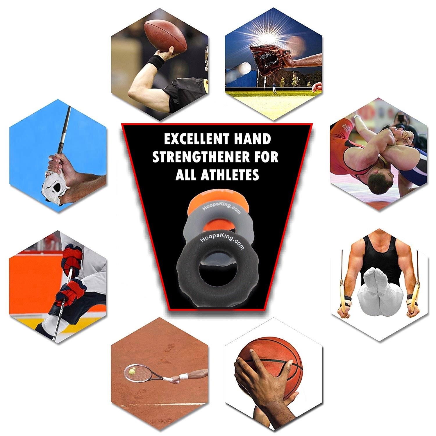Rip N Grip Hand Strengtheners Basketball Training Aid for Dribbling, Shooting…