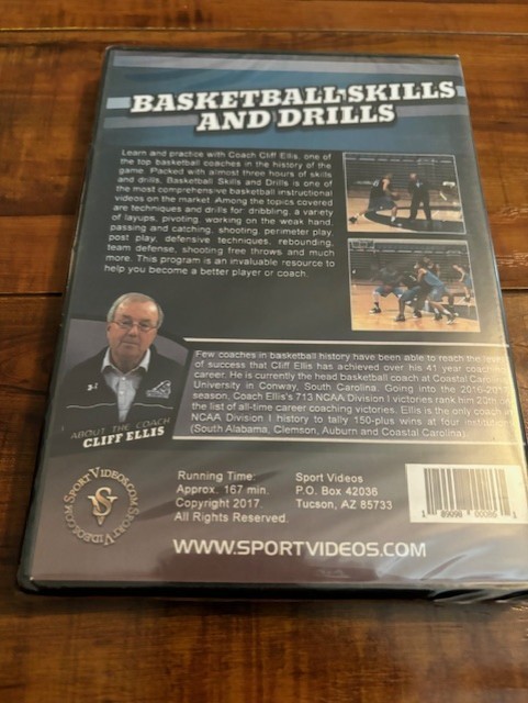 Ciff Ellis Basketball Drills & Skills 2 Disc Coaching DVD NEW