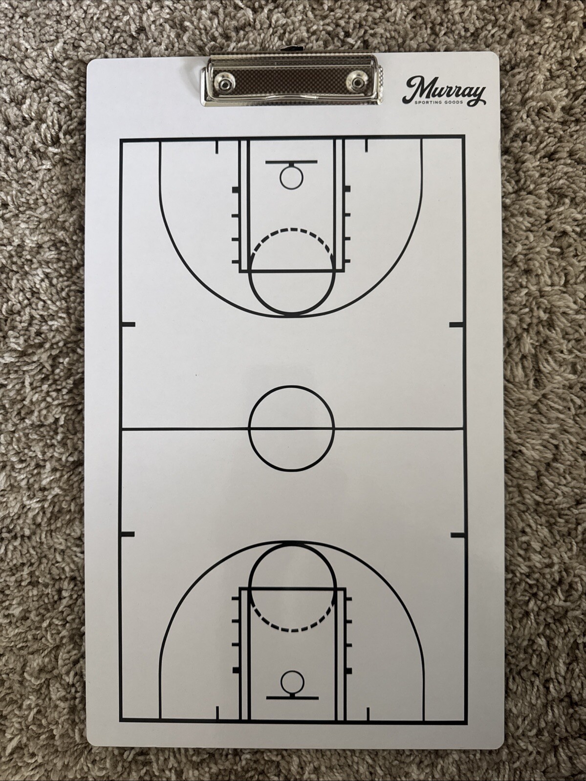 Murray Sporting Goods Dry-Erase Double Sided Basketball Marker Board Clipboard