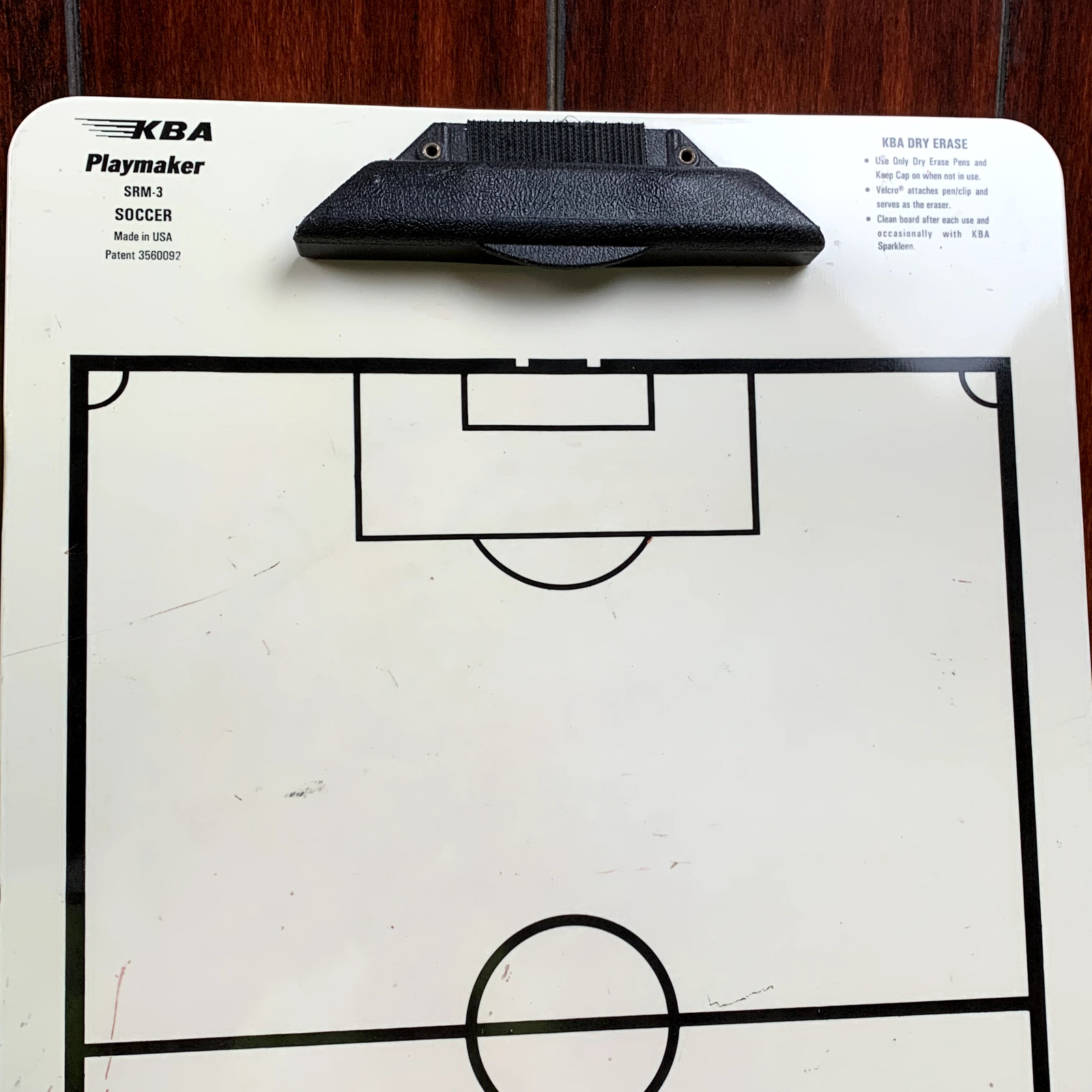 Jumbo KBA Playmaker Soccer Coaching Clip Board Dry Erase Marker 12”x18″