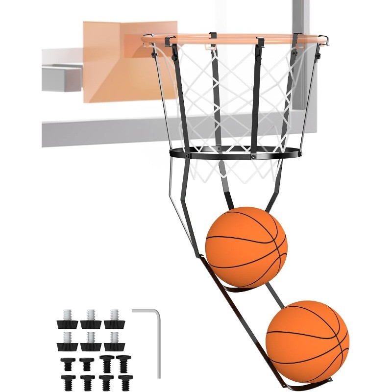 Basketball Return Training Attachment, Basketball Hoop Rebounder for Practice