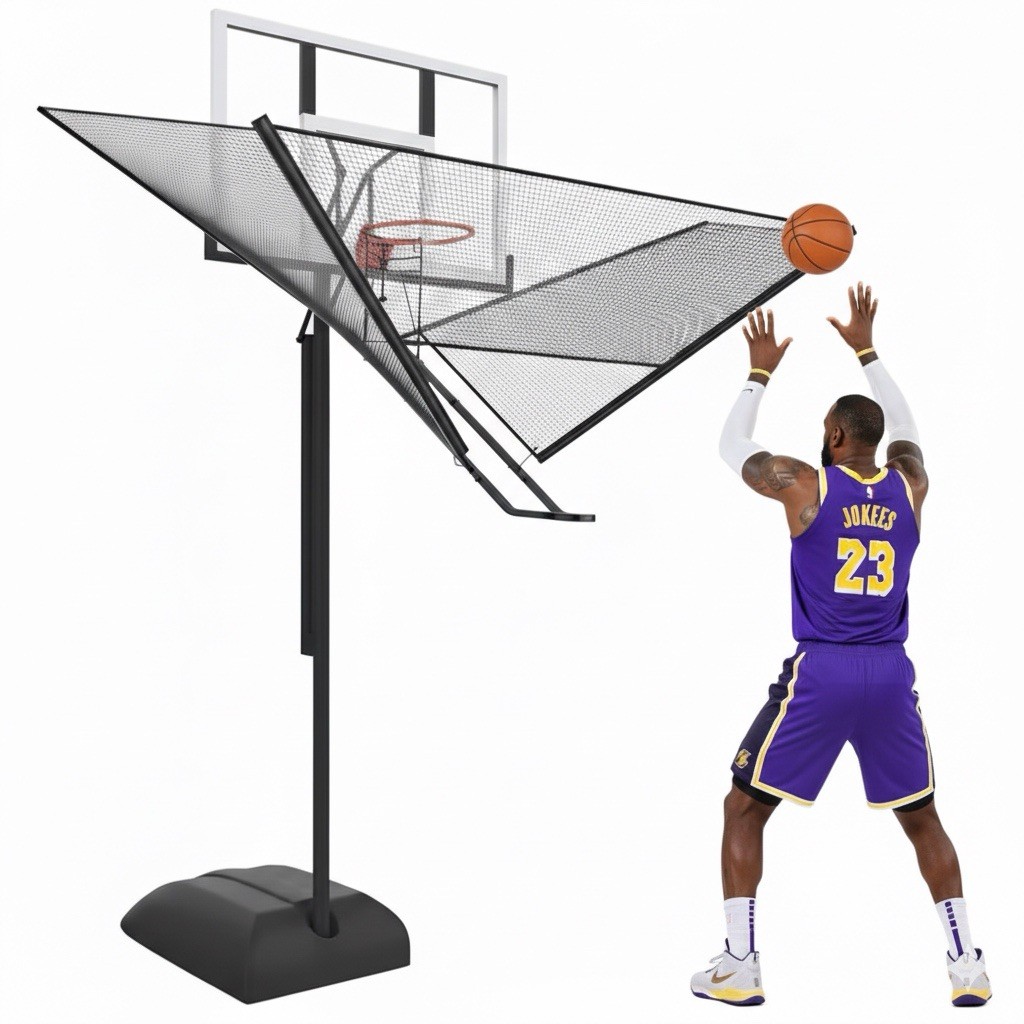 Upgraded Basketball Shot Trainer Return System fits 18″ Rim Outdoor Steel Frame