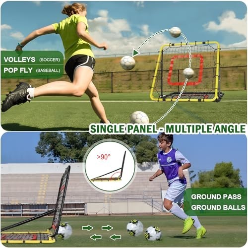 Multi-Sport Rebounder Net for Baseball, Softball & Volleyball | Adjustable Pitch