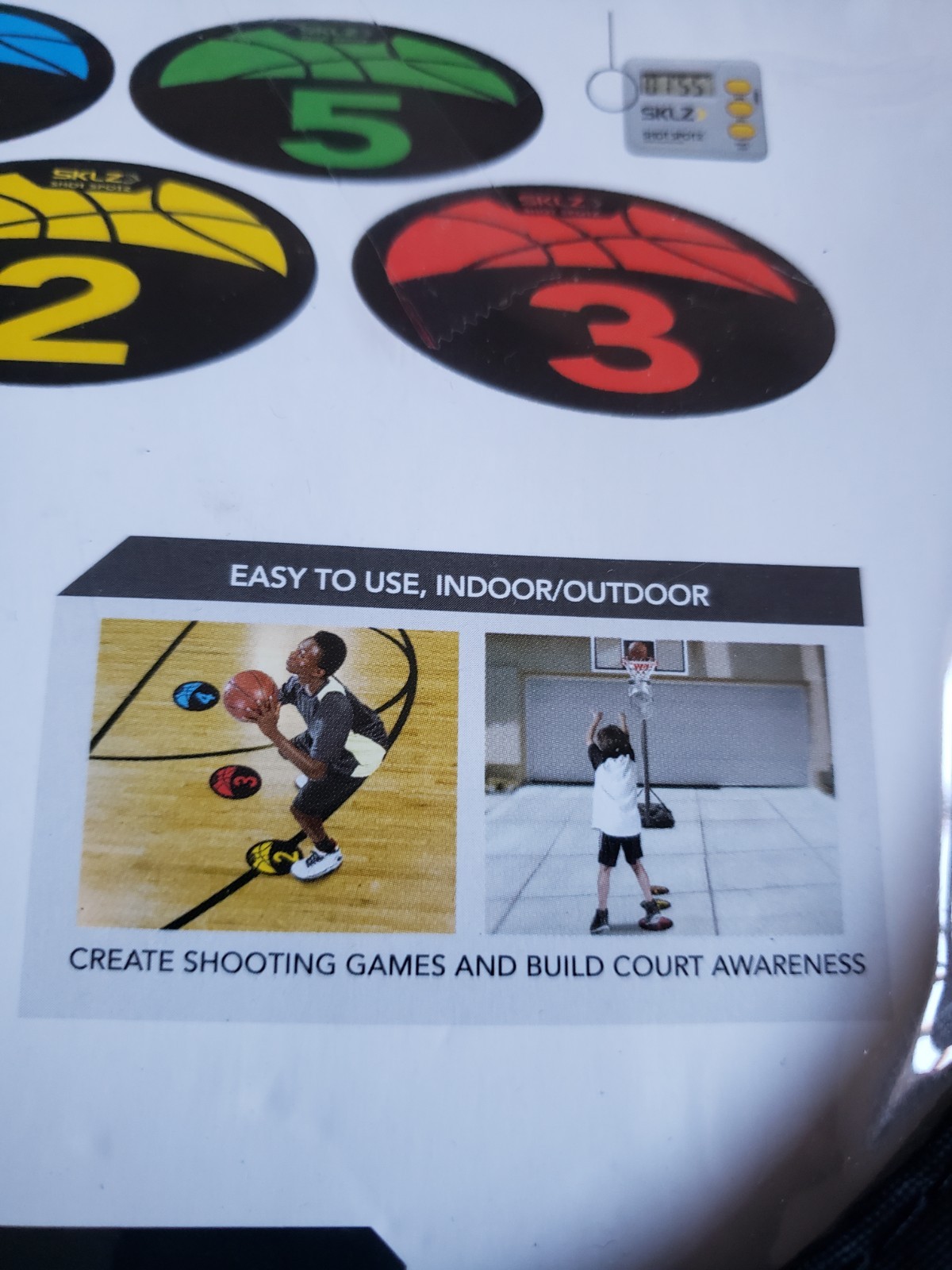SKLZ Shot Spotz Game Set Basketball Training Markers & Digital Timer