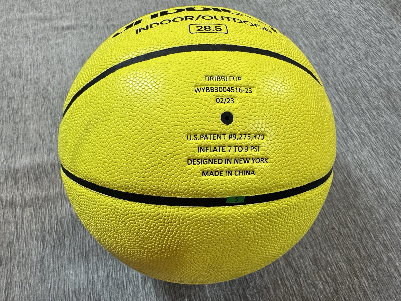DRIBBLE UP Dribbleup SMART BASKETBALL 28.5 Junior Size Indoor Outdoor Yellow