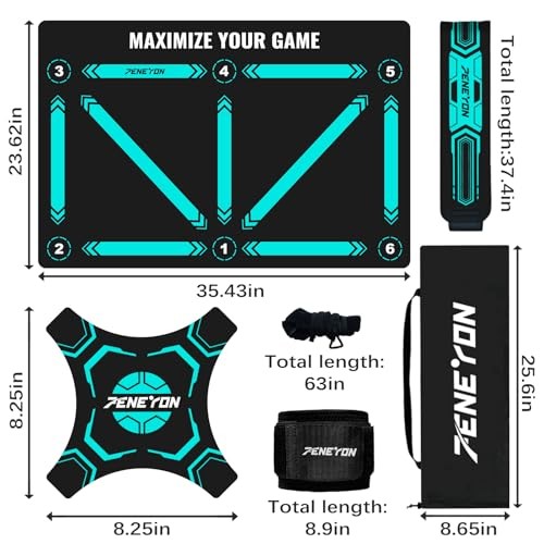Football Footstep Training Mat for All Levels: Agility Training Set 35*23 IN