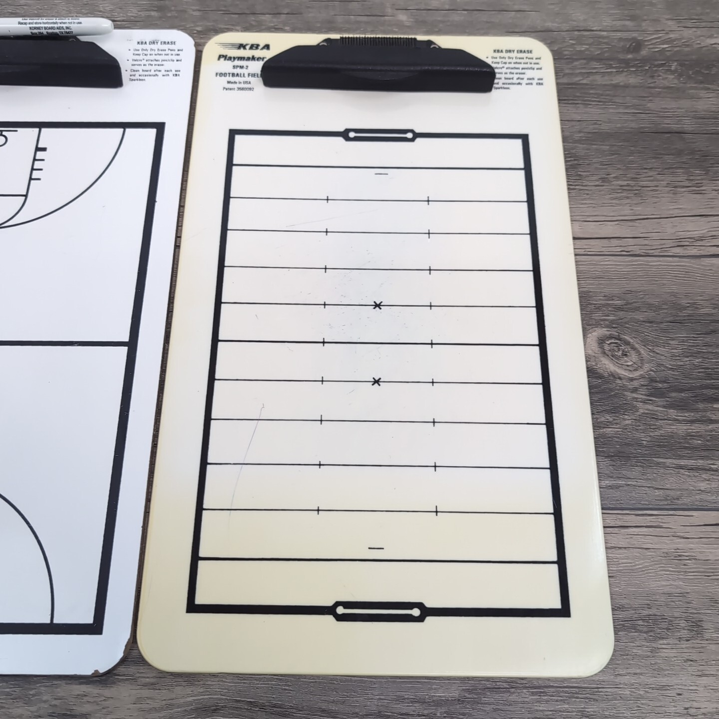 KBA Spirit Playmaker Basketball Football Coaching Clip Board Dry Erase 9 X 15.5