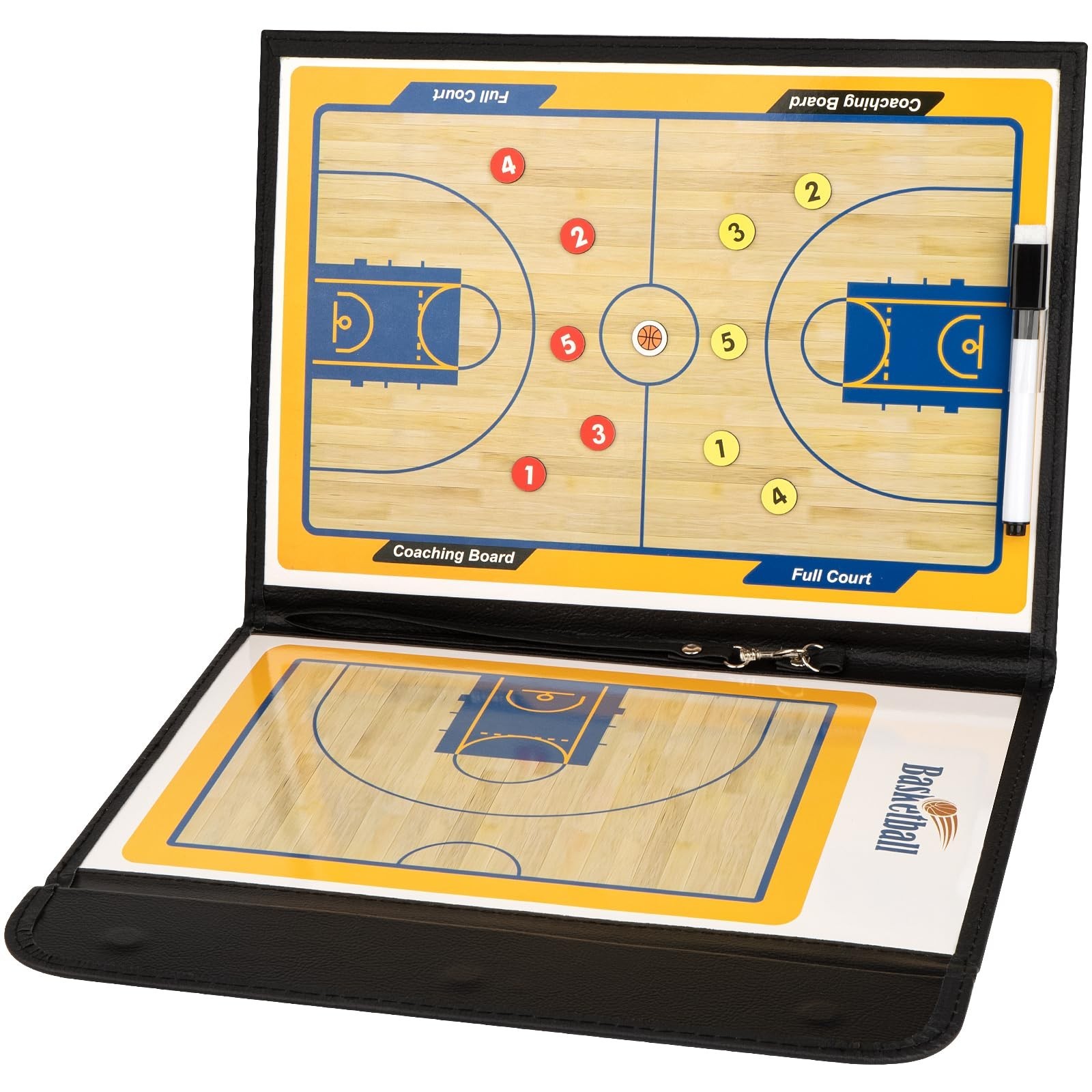 Foldable Basketball Coaching Board – Magnetic Tactics Clipboard & Dry Erase Mark