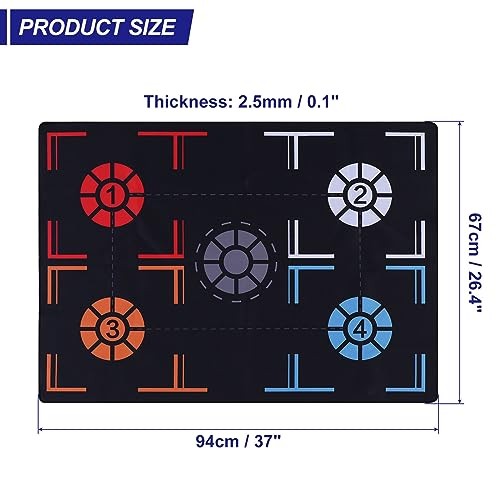 Basketball Training Mat – Rubber Basketball Footstep Pad Non-Slip 94x67cm