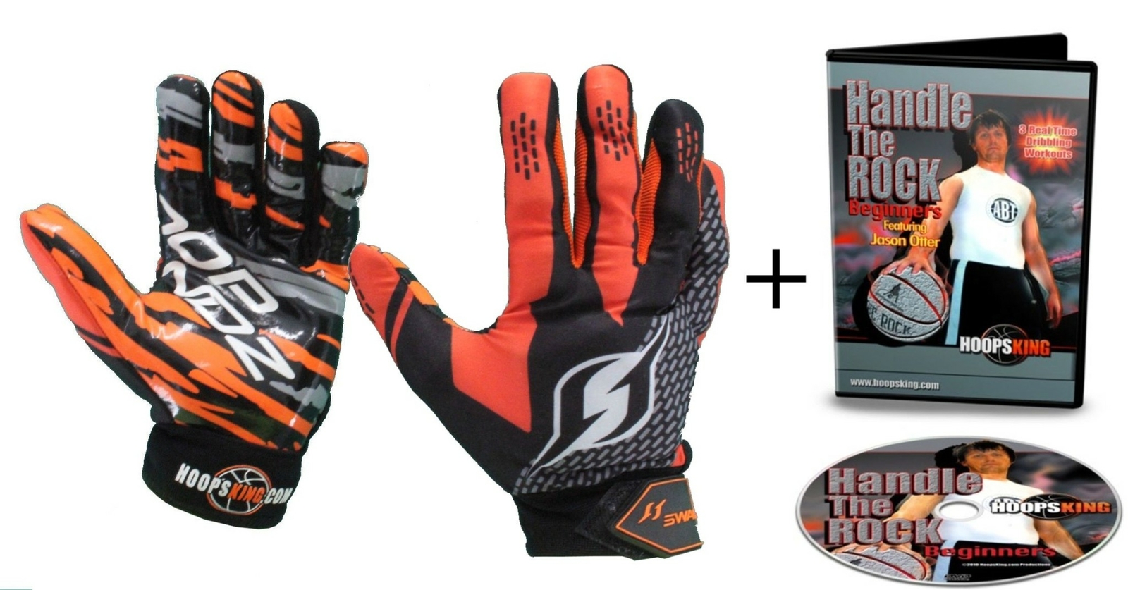 Hoop Handz Weighted Basketball Training Gloves w/ Beginner Dribbling DVD