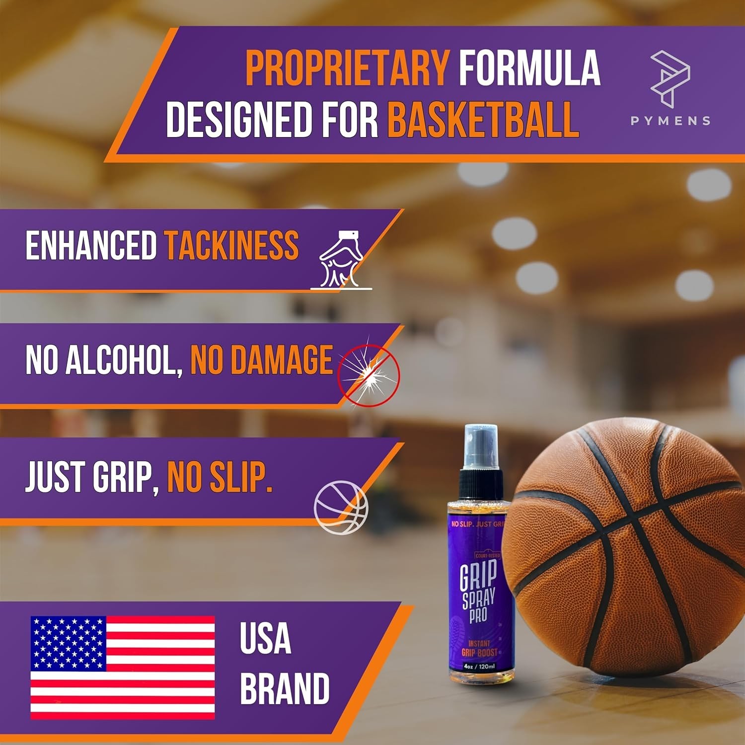 Basketball Shoe Grip Spray 4oz Anti-Slip Rubber Sole Court Traction Kit