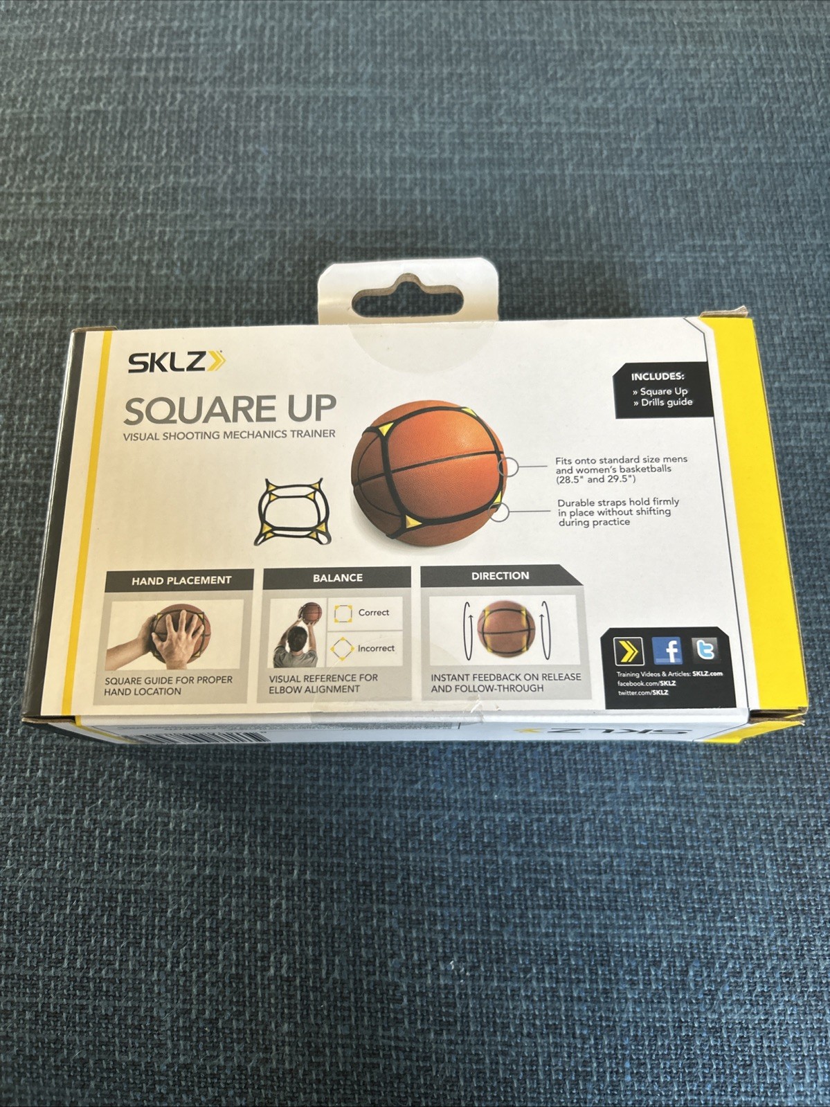 Basketball Visual Shooting Mechanics Trainer Hoops NBA NCAA SKLZ Square Up NEW