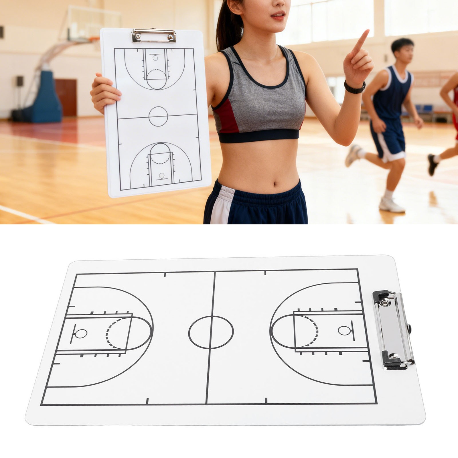 Spacious Basketball Coaching Board For Plays Strategy Whiteboard For Coache LCMF