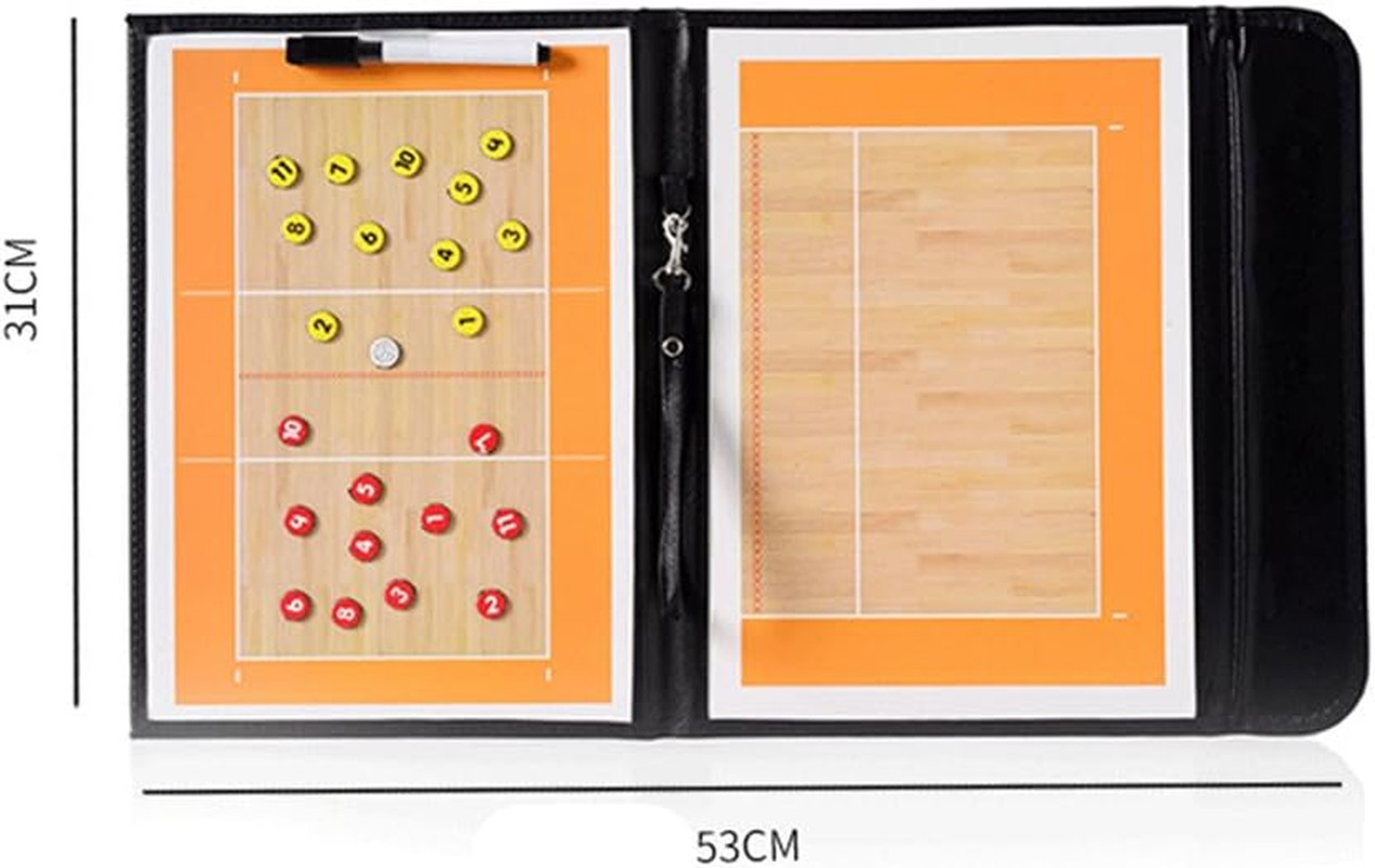 Foldable Volleyball Coaching Board Volleyball Coaches Tactical Magnetic Clipboar