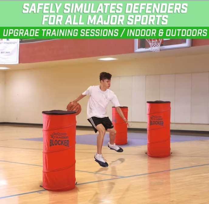GoSports XTRAMAN Blocker Pop-Up Defenders 3 Pack Training Aids for Sports Drills