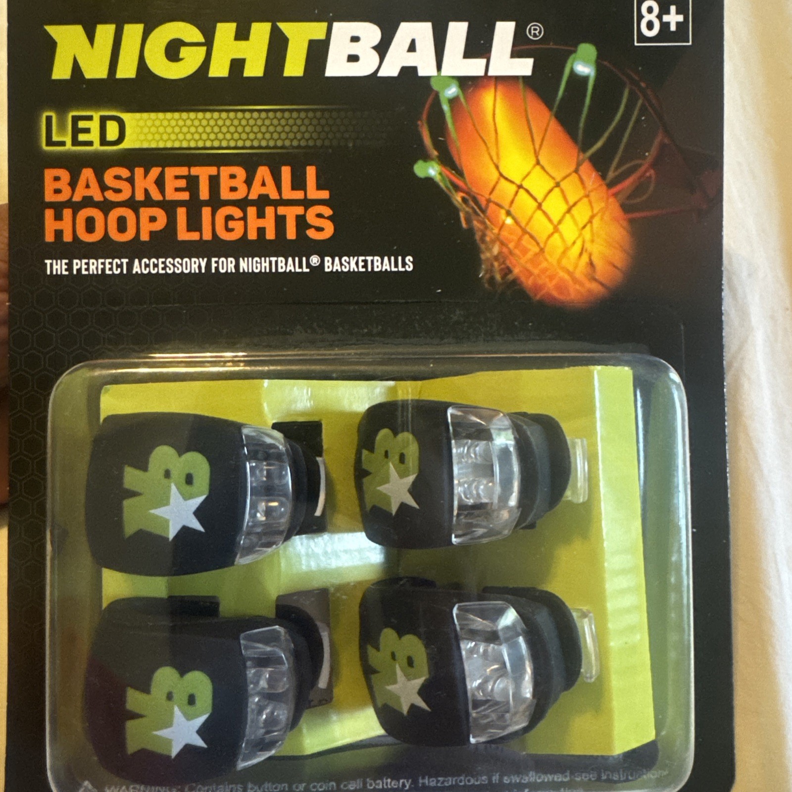 NightBall basketball hoop clip on light led neon auto on/off