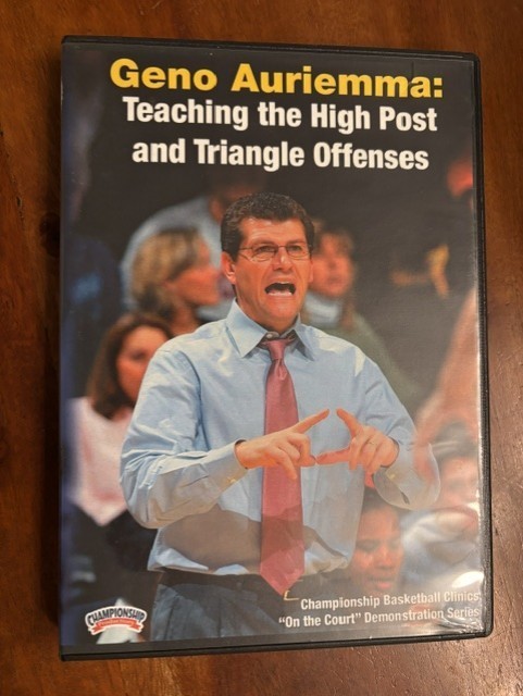 Geno Auriemma Teaching the High Post & Triangle Offenses Basketball Coaching DVD