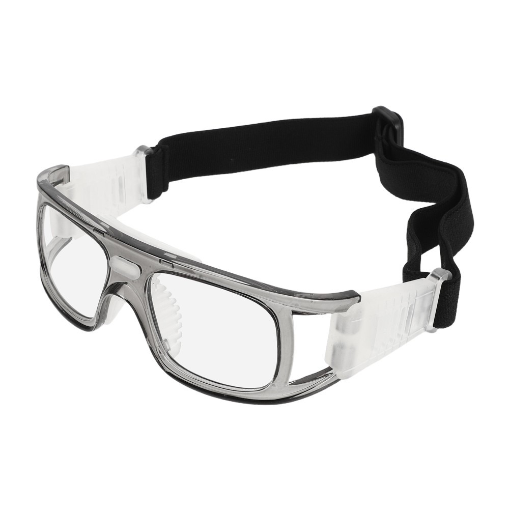 1 Pair Durable Sport Goggles for Men Adjustable Pc Protective Eyewear Light Grey
