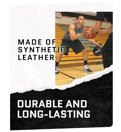 SKLZ Weighted Training Basketball, 29.5″ – 3-lb Heavy Training Ball – Black