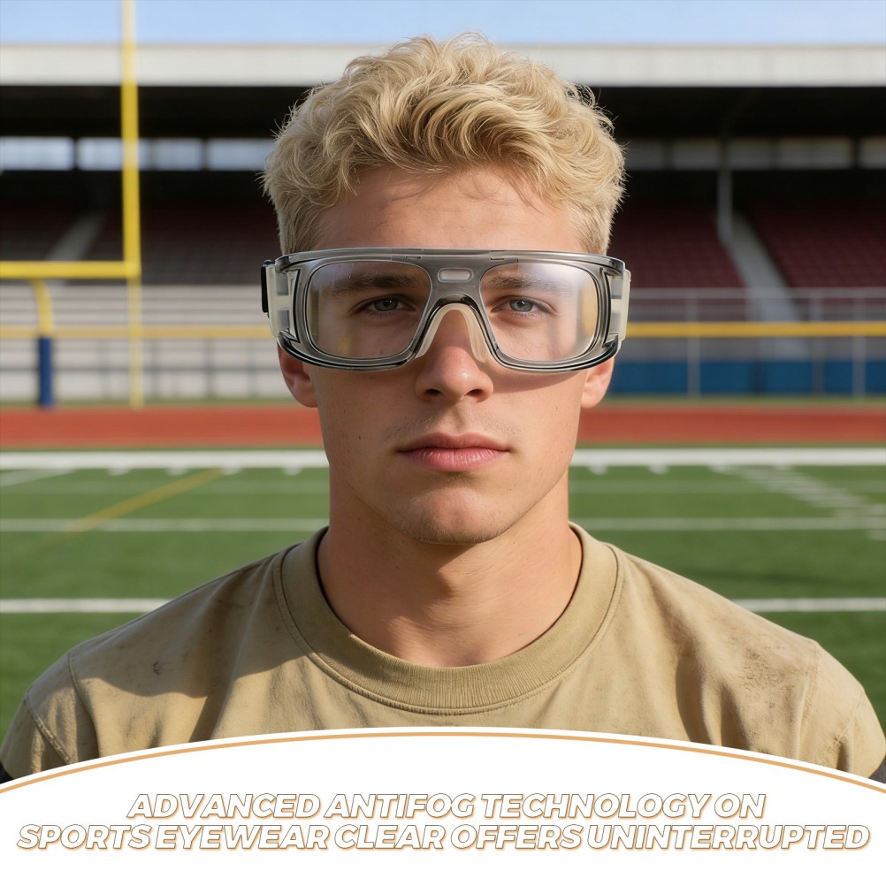 Durable Adjustable Sport Eyewear for Basketball Soccer Clear Protective Goggles