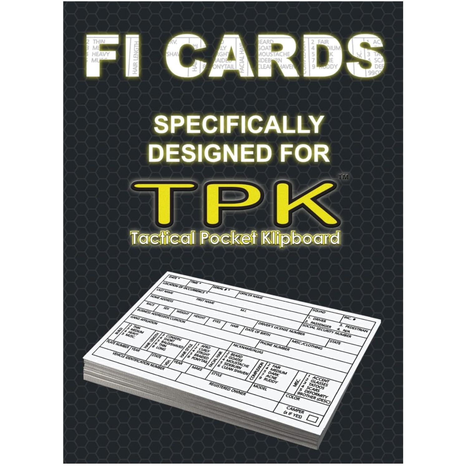 TPK Pocket Clipboard for 3×5 Index Cards – 100 Pack FI Cards