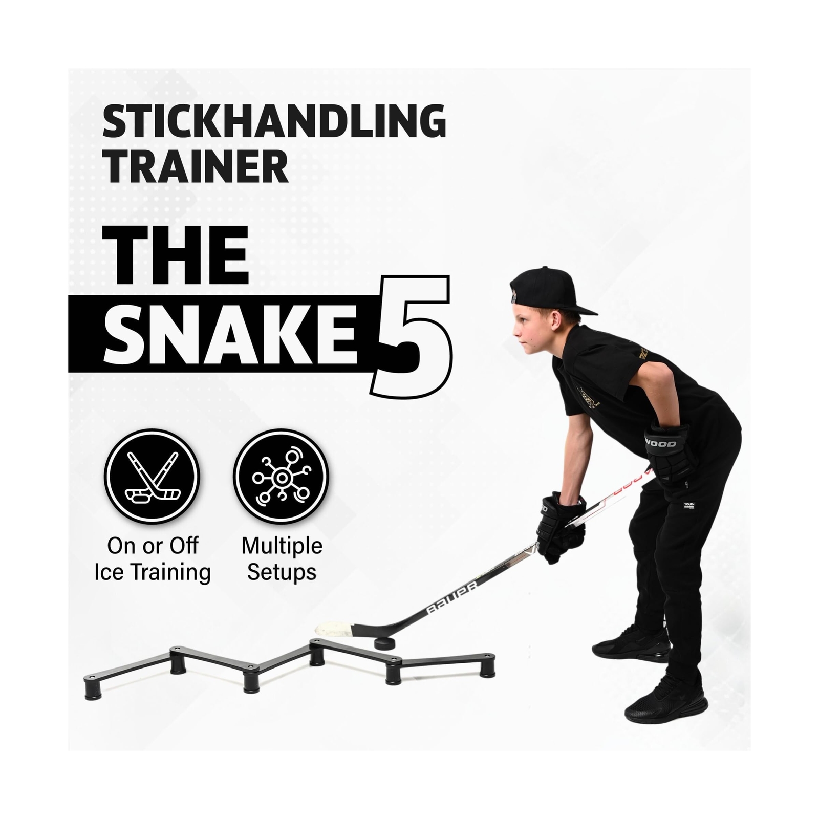 The Snake Trainer – Lightweight Stickhandling Training Tool – Hockey Training…