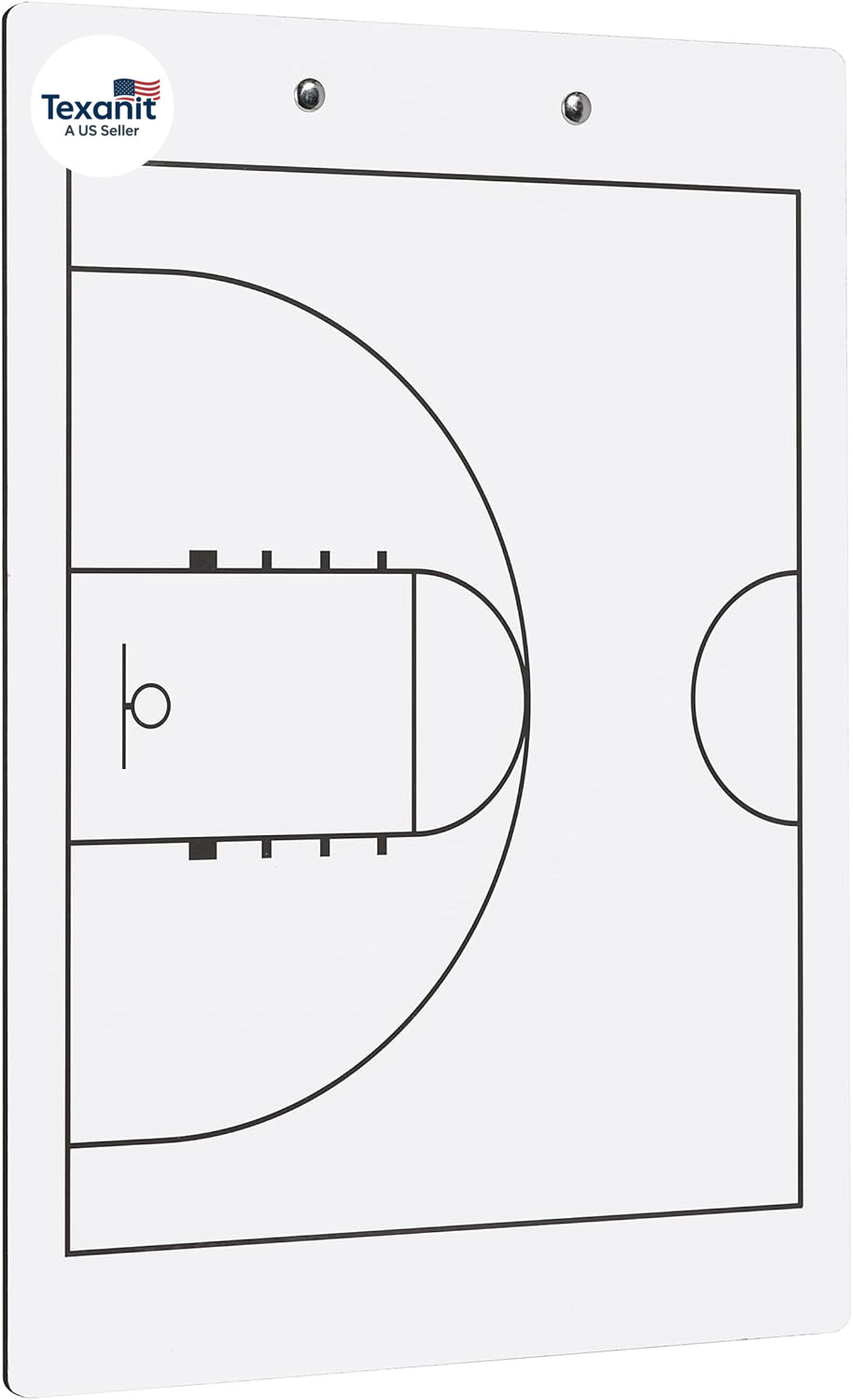Basketball White Dry Erase Coaches Clipboard | Double-Side Basketball Coaching W