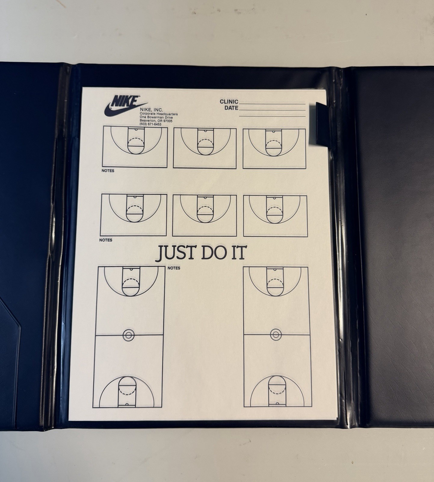 VTG 80s 90s Nike Basketball Championship Clinics Folder, Paper Included Coach