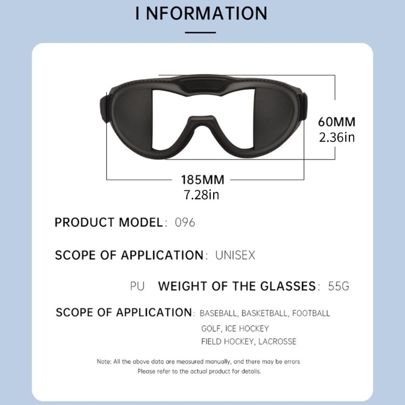 Training Eyewears Portable Sports Glasses Dustproof Football Eyeglasses