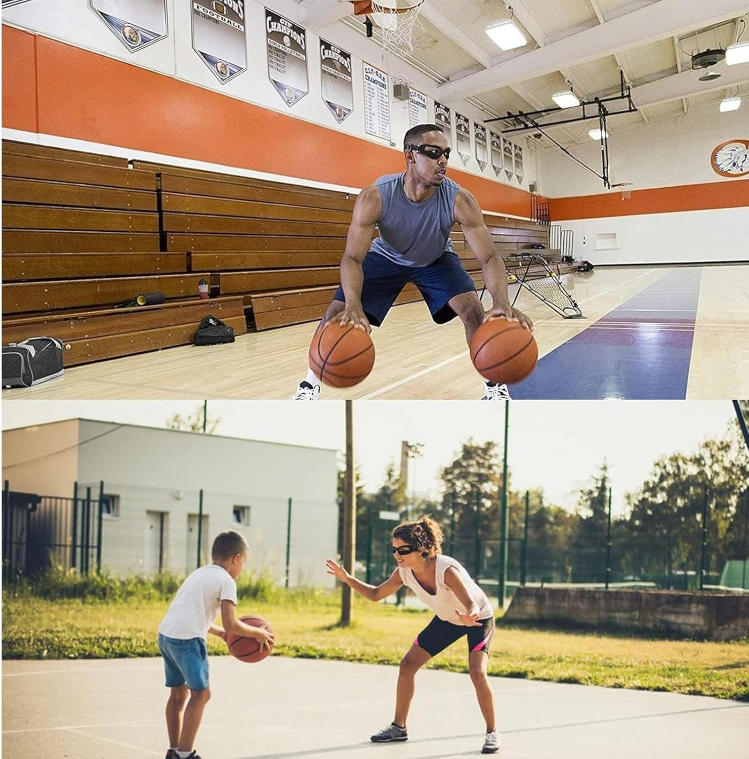 Professional Basketball Training Goggles 2 Pack Dribbling Aid for Team Sports