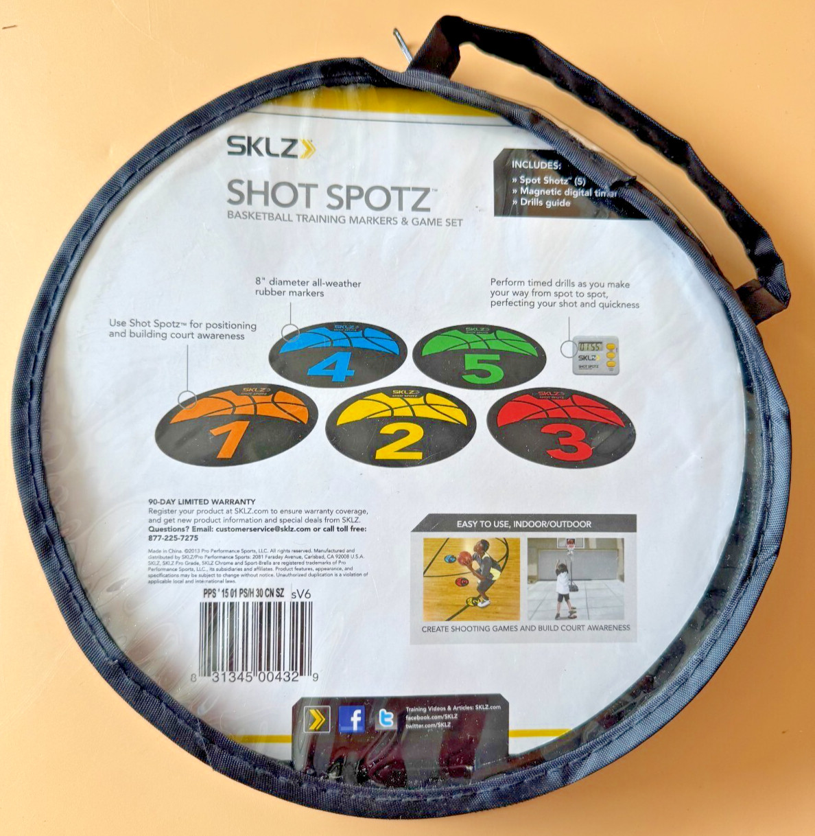 SKLZ Shot Spotz Basketball Training Set w/ Digital Timer – New Open Box