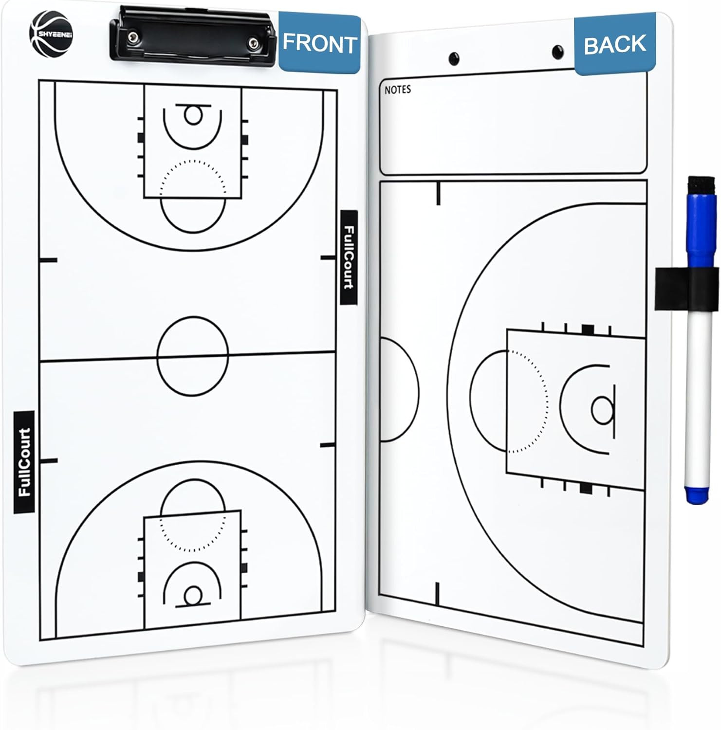 Basketball Coaching Board, 2025 Version Double-Sided Basketball Coach Clipboard,