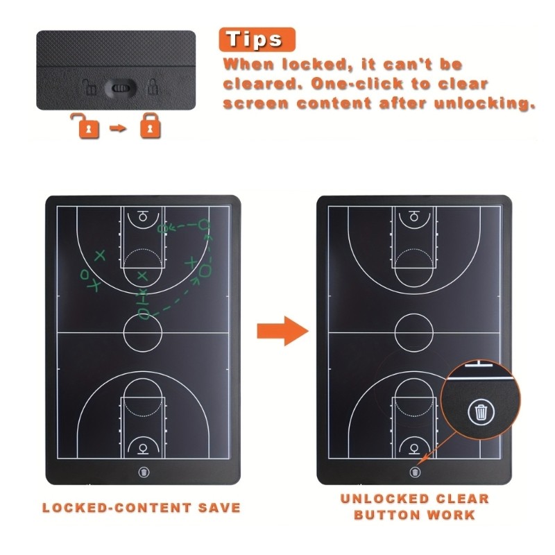 Clear Display Electronic Basketball Strategy Board Football Coaching Board