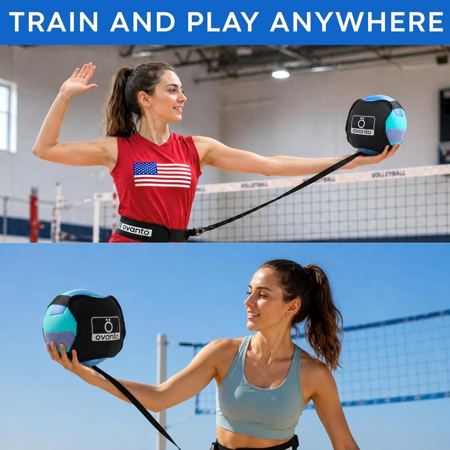 Volleyball Training Equipment Aid – Adjustable Practice Volleyball Kit