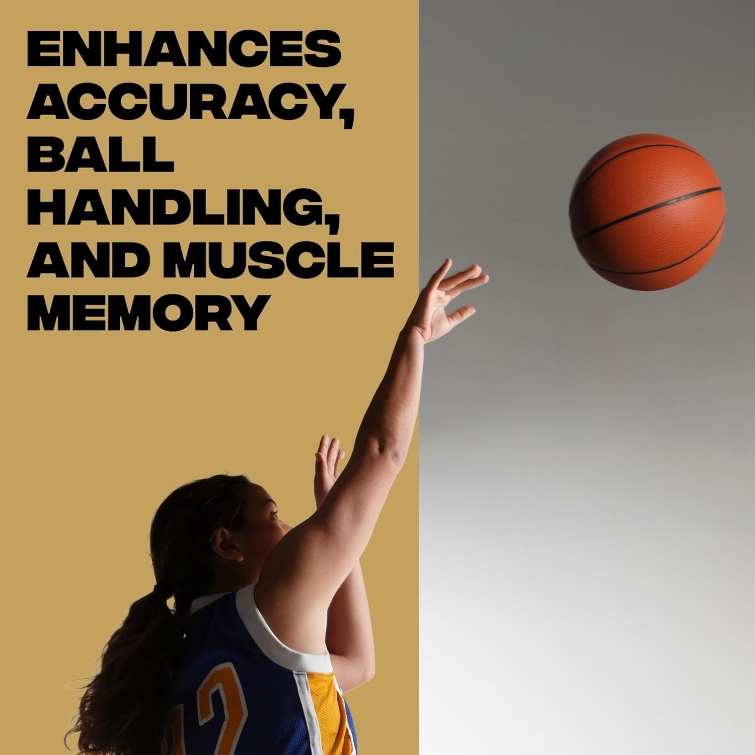Basketball Shooting Off Hand Trainer – for Right Handed Shooters, Eliminate O…